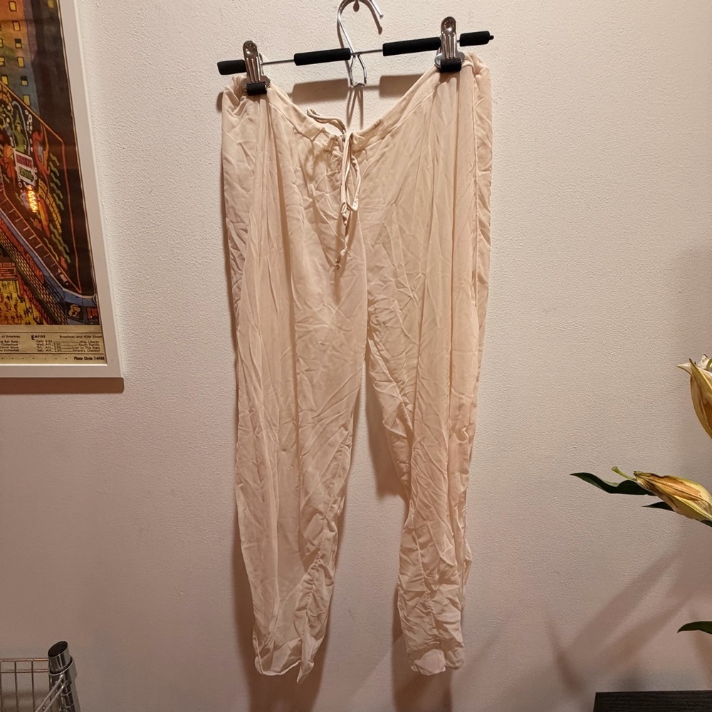 Entreaguas Cream Swim Coverup Pants